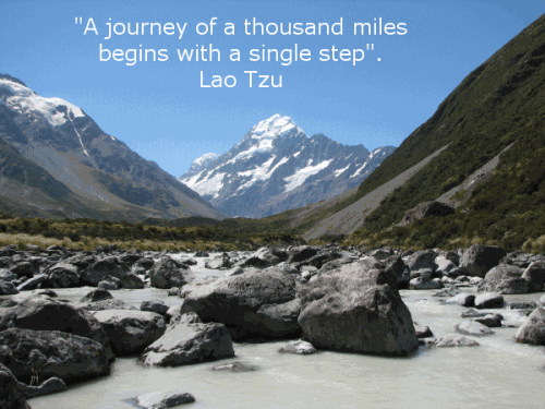 Motivational quote from Lao Tzu